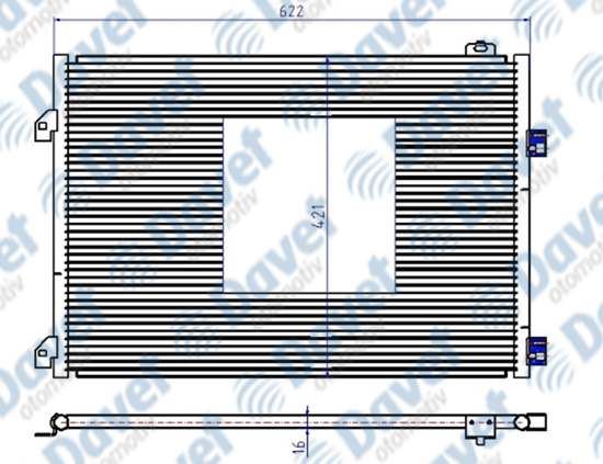 ORIS CRN598016 Klima Radyatoru Kondenser Brazing Clio Symbol 1.5 Dci 04>  At/Mt Sanzuman 658×411x16